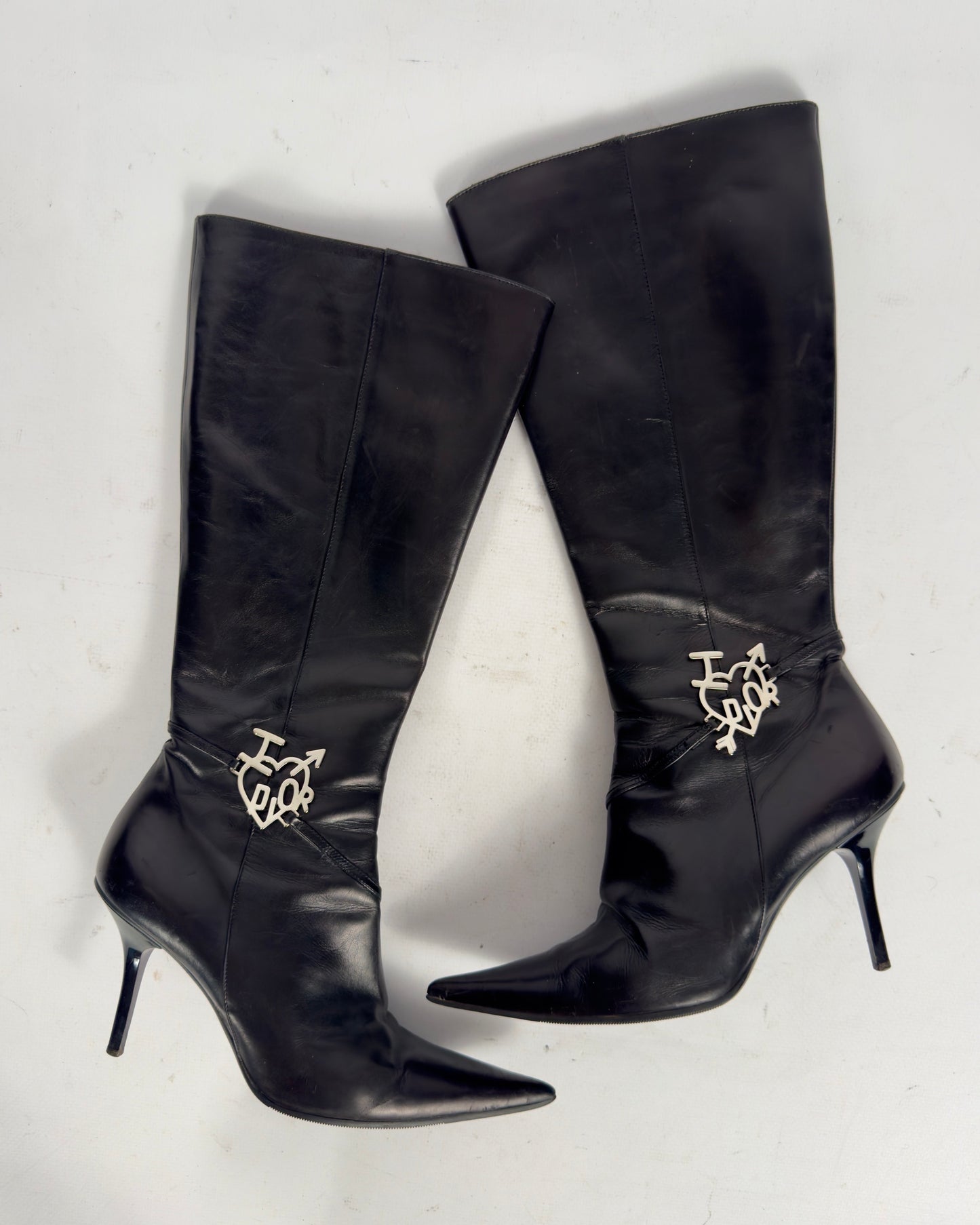 Dior by Galliano FW04 Vintage Leather Boots — 38