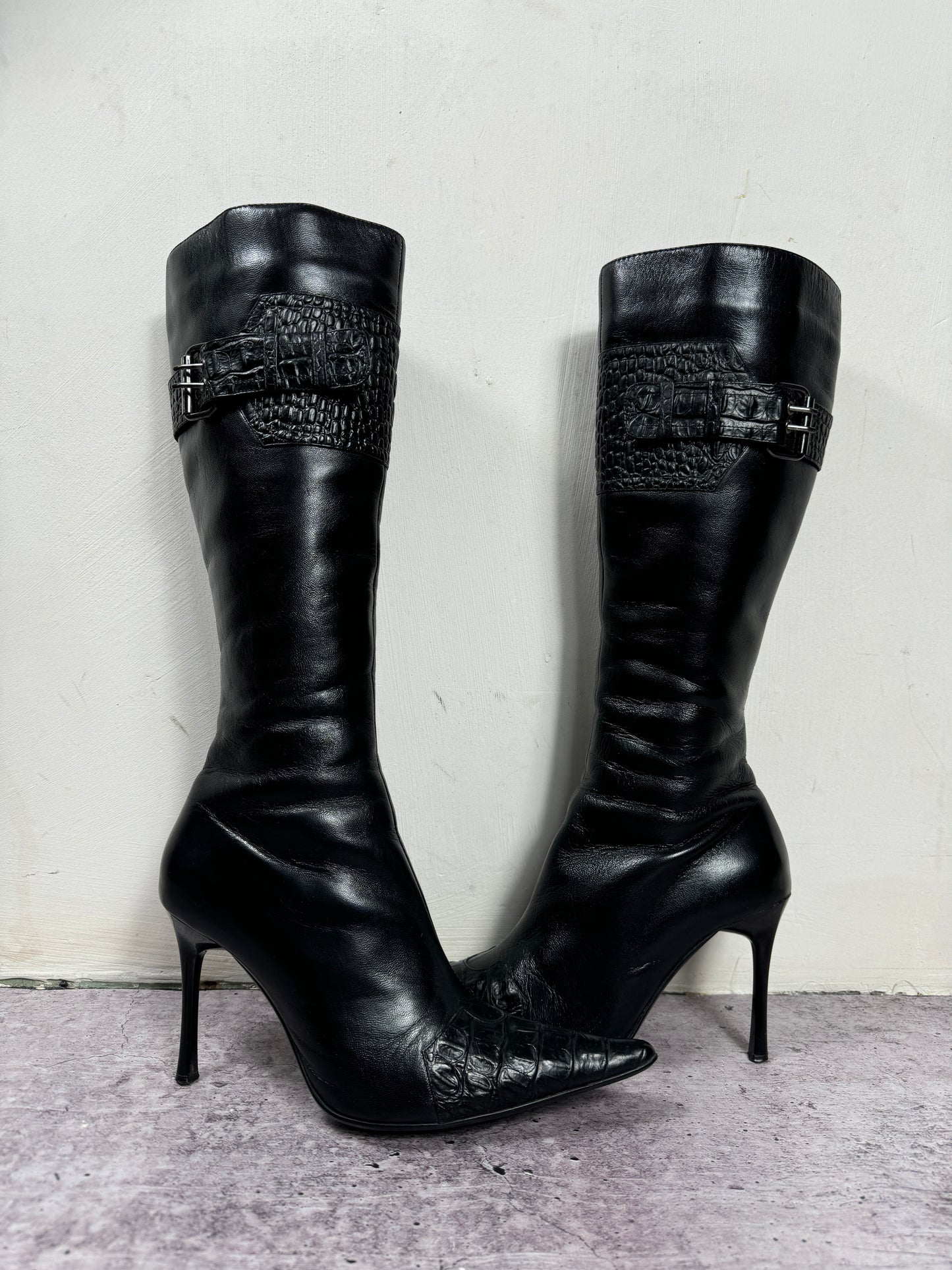 Vintage Italian Paolo Conte Leather Boots 37.5/38.5