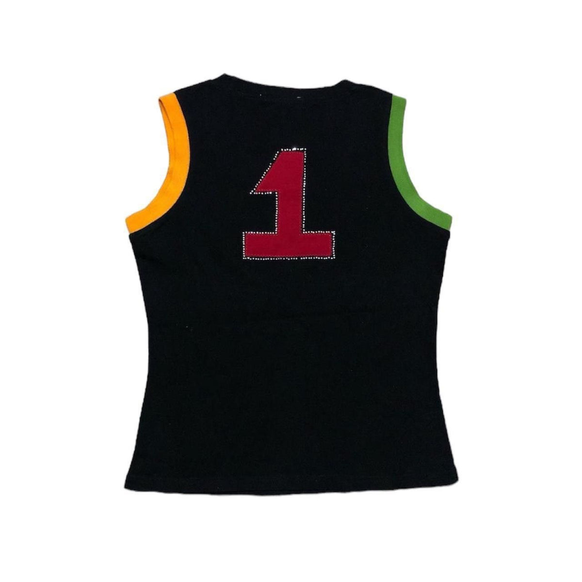 Christian Dior 2000s Rasta Tank Top Gemstones J’adore Dior