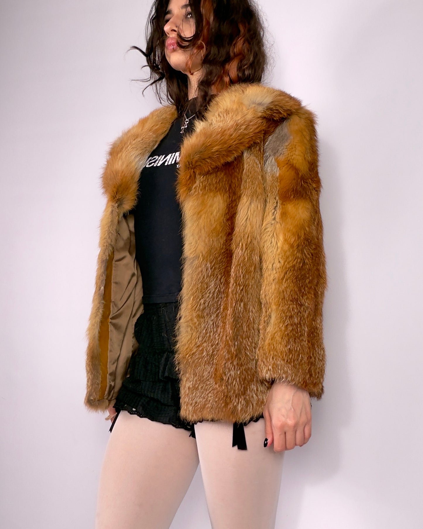 Vintage Fox Fur Jacket — XS/S
