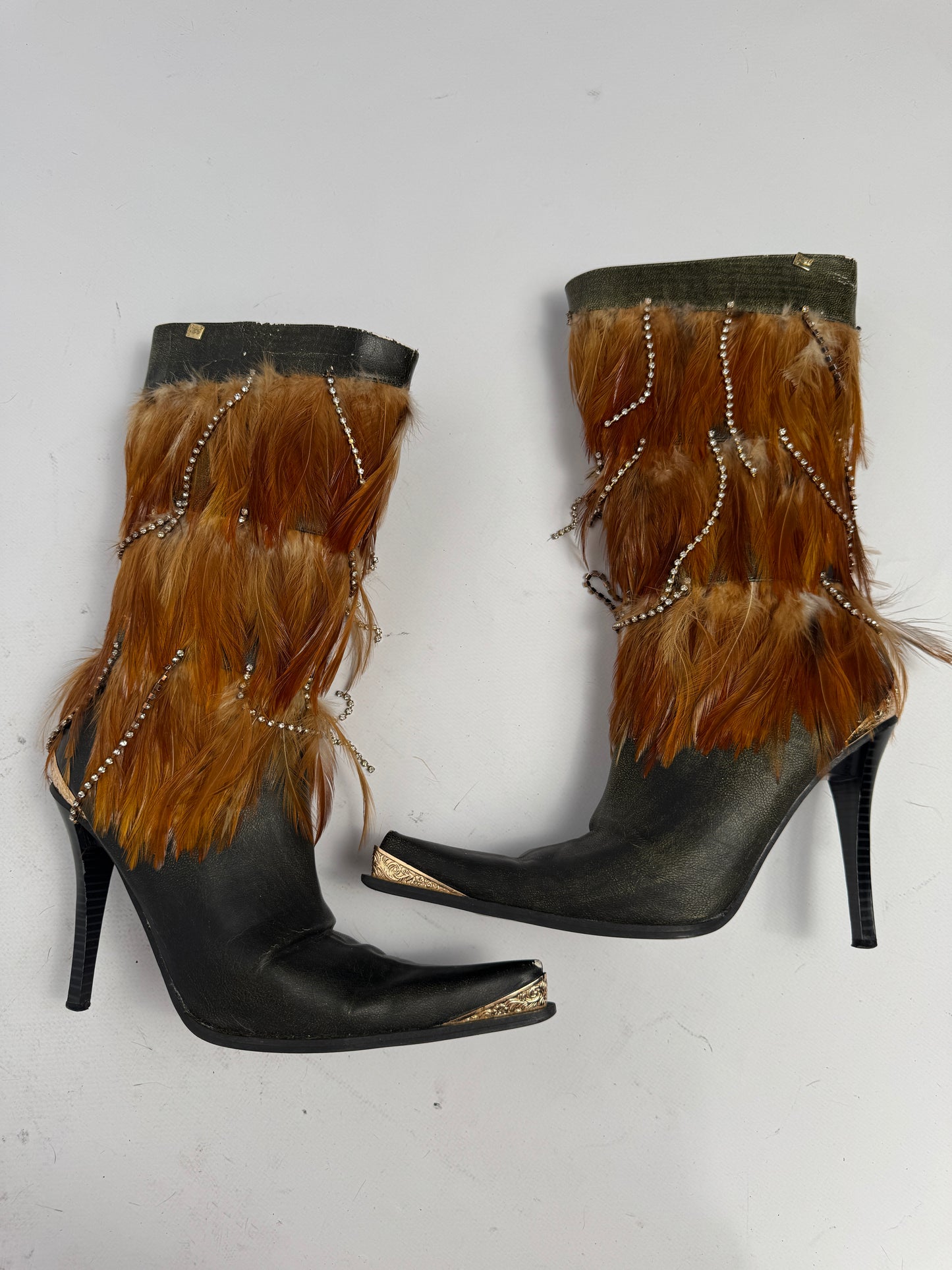 Vintage Italian PU Fur Boots — 39.5 NUANCE ❣️