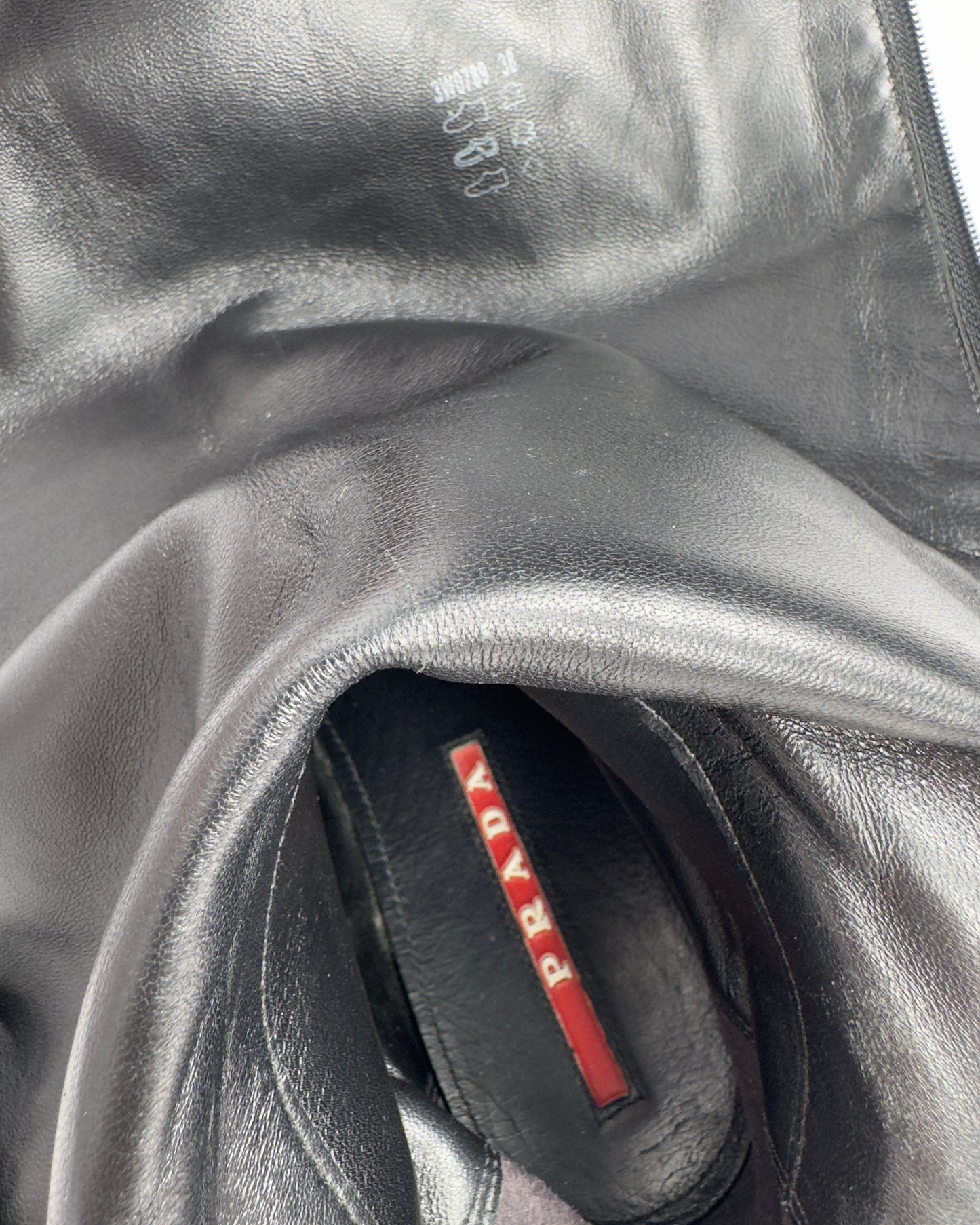 Prada AW99 Vintage Linea Rossa Leather Sport Boots 38.5/39.5