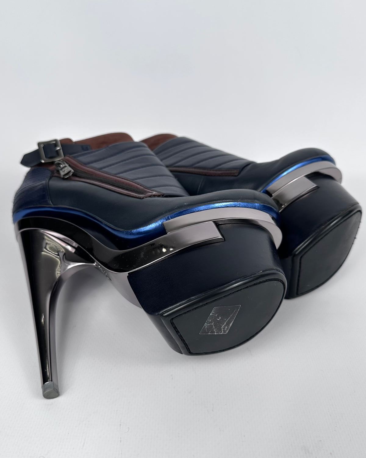 Versace 2010 Triple Platform Booties — 39