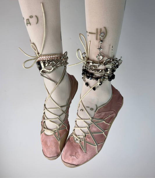 Puma Vintage Lace Up Ballet Flats — 37/38