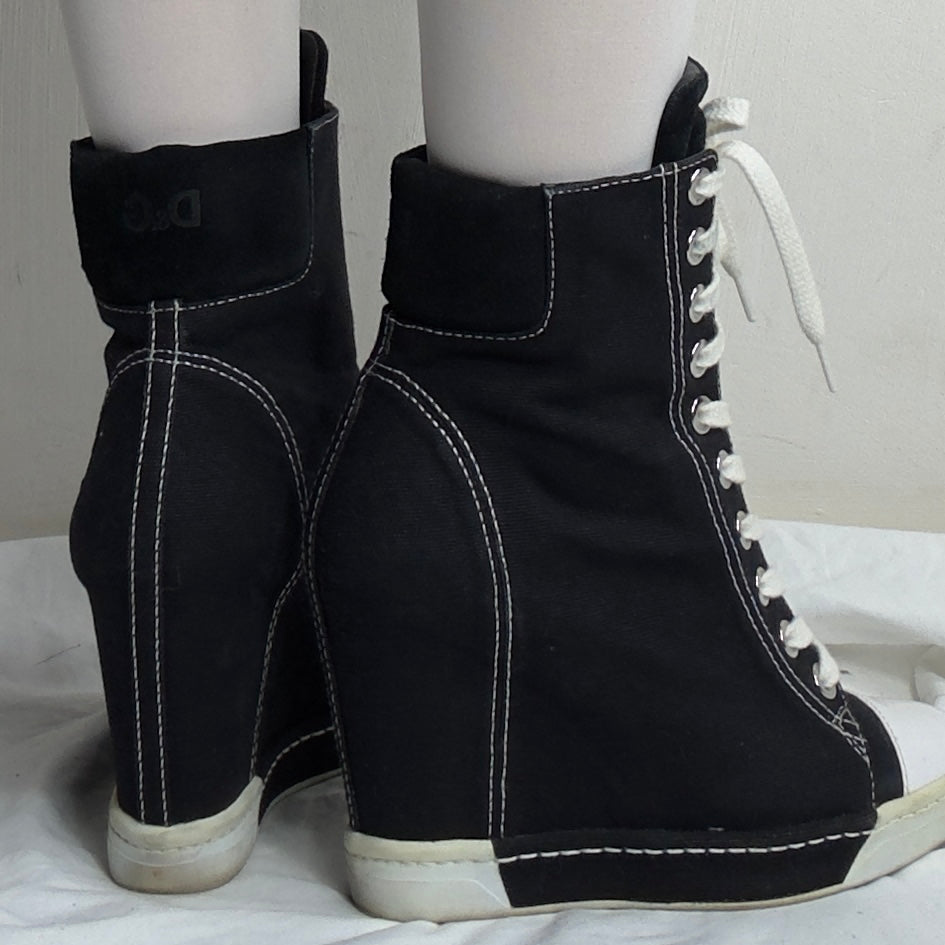 Dolce Gabbana Vintage Wedge Sneakers 38.5