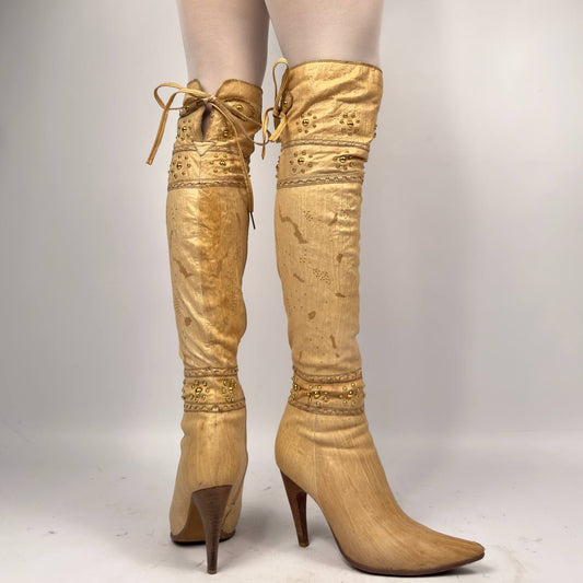 Vintage Italian Leather Boots — 36.5/37.5