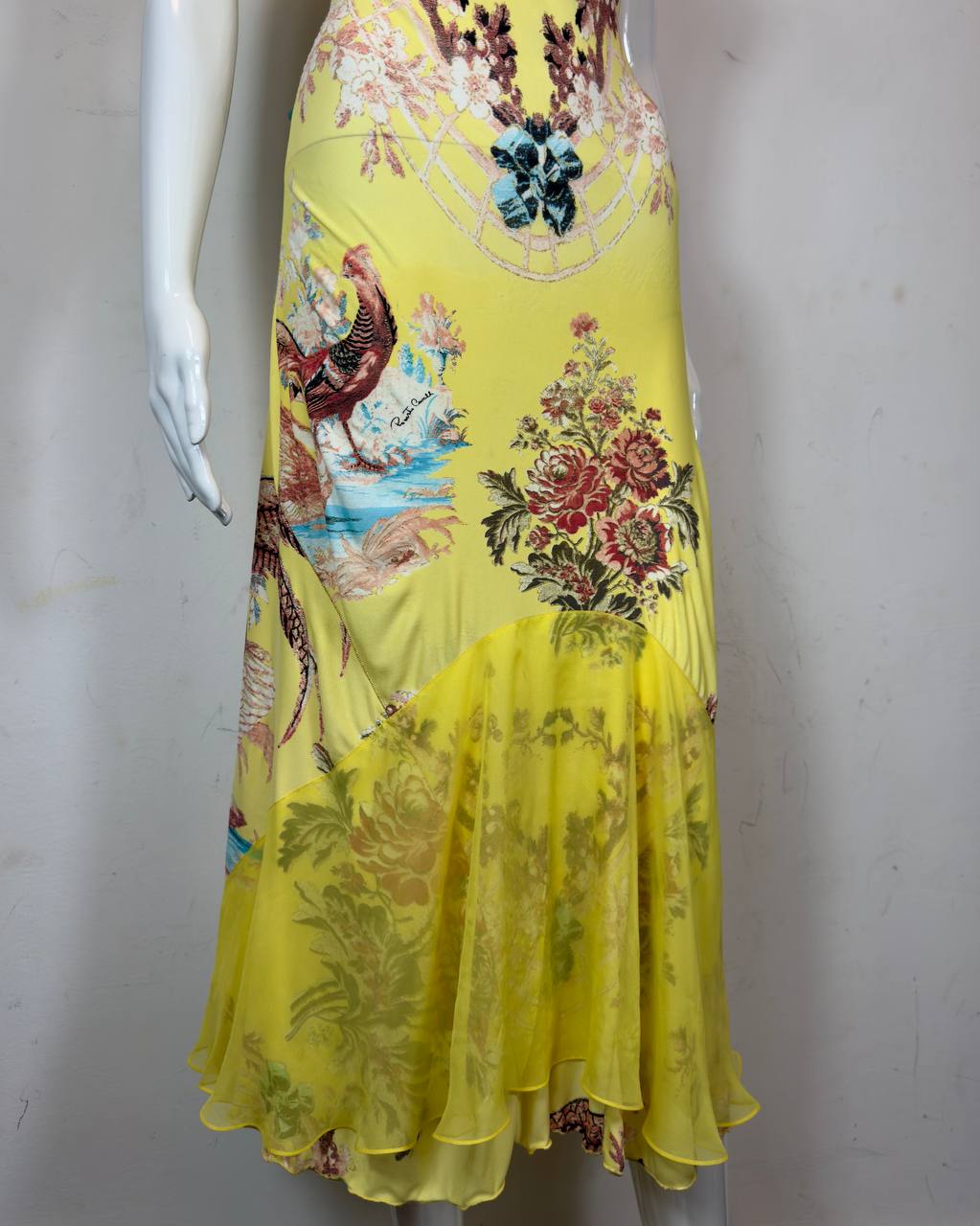 Roberto Cavalli S/S 2003 Chinoiserie Long Corset Dress