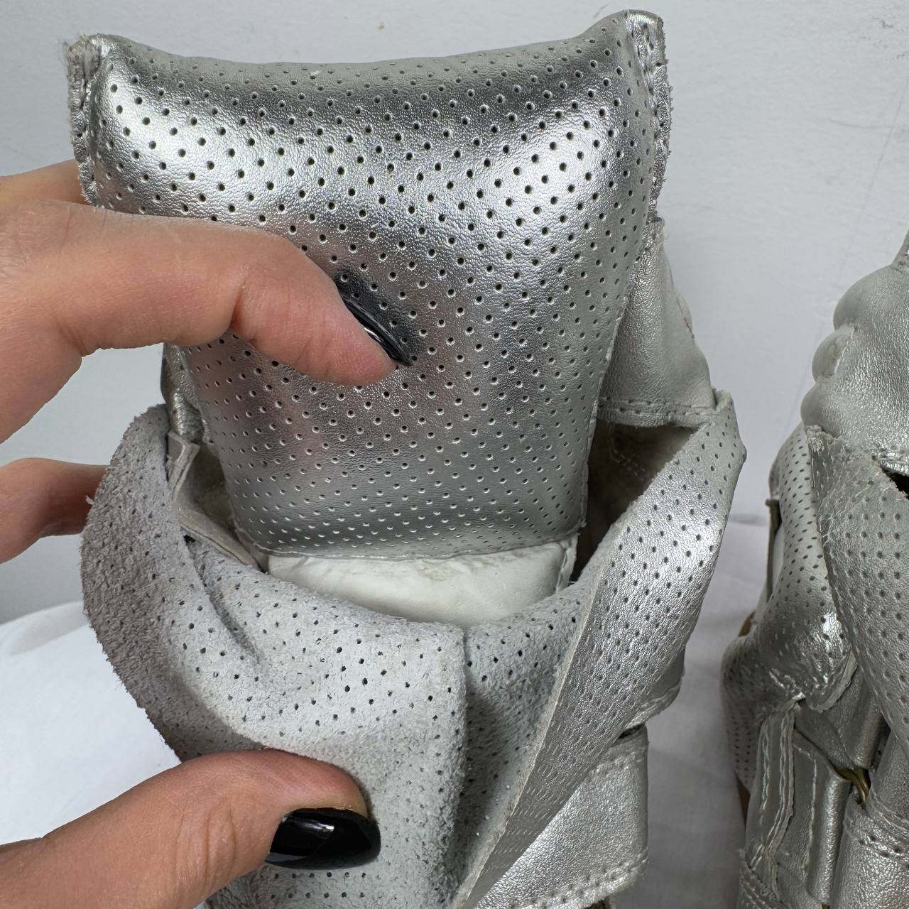 ‘Marant’ Silver Wedge Sneakers 39.5/40.5