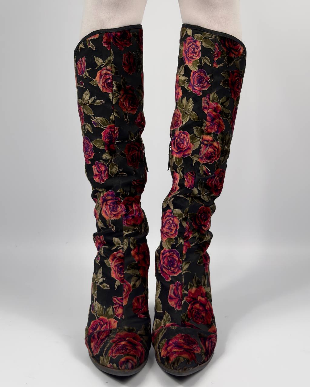 Casadei Vintage Roses Boots — 39