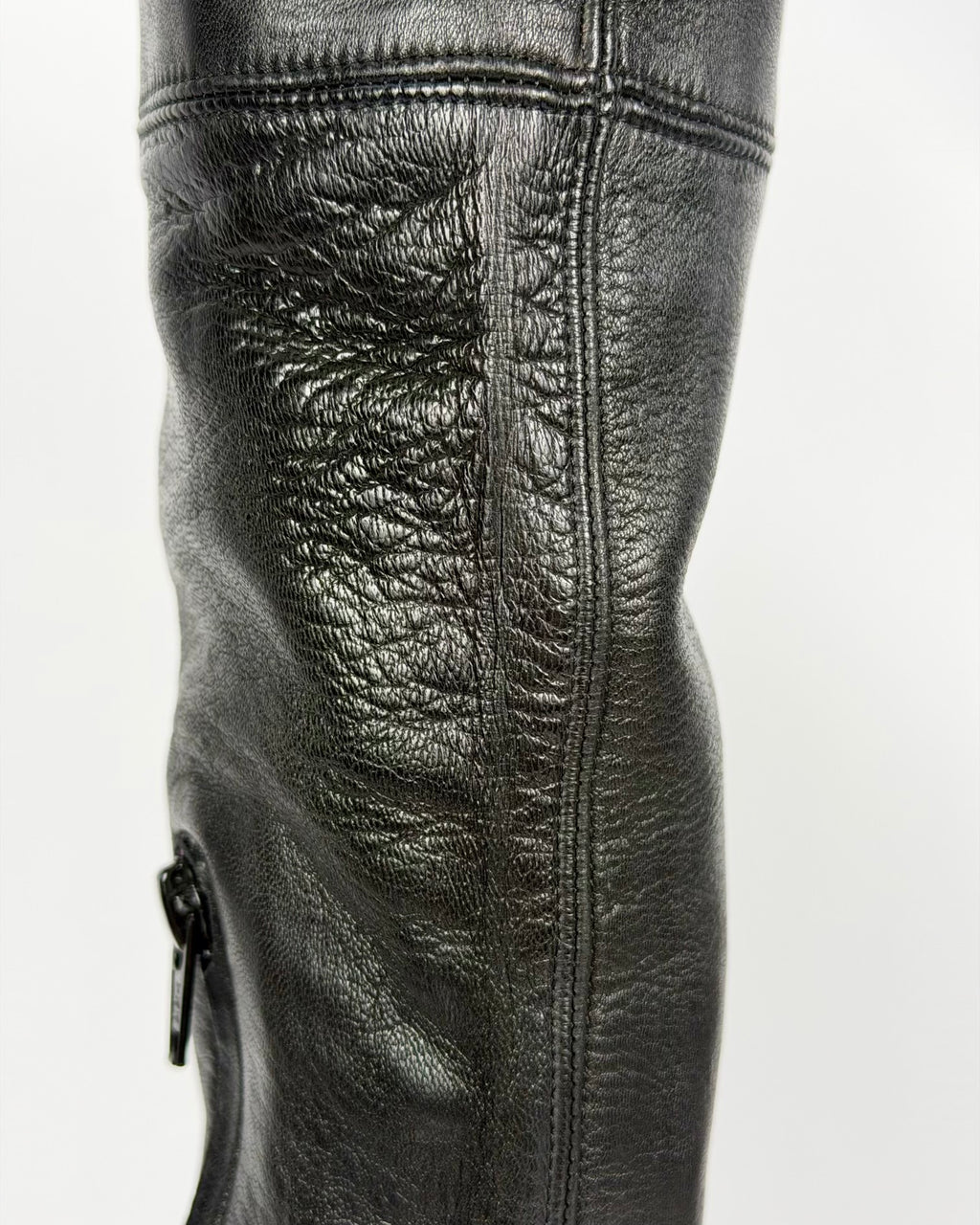 Celine FW 2008 Over the Knee Leather Wedge Boots — 36