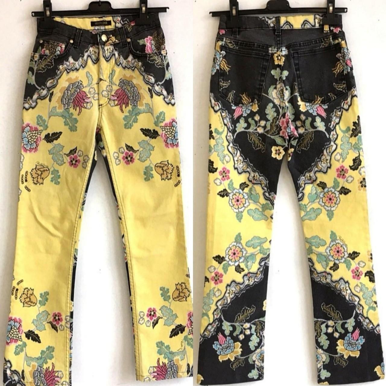 Roberto Cavalli S/S 2003 Floral Chinoiserie Jeans — S