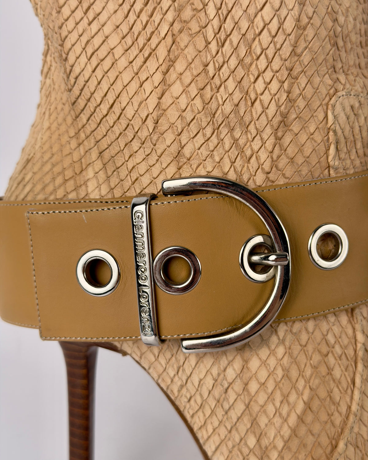 Gianmarco Lorenzi Vintage Leather Buckle Boots — 38