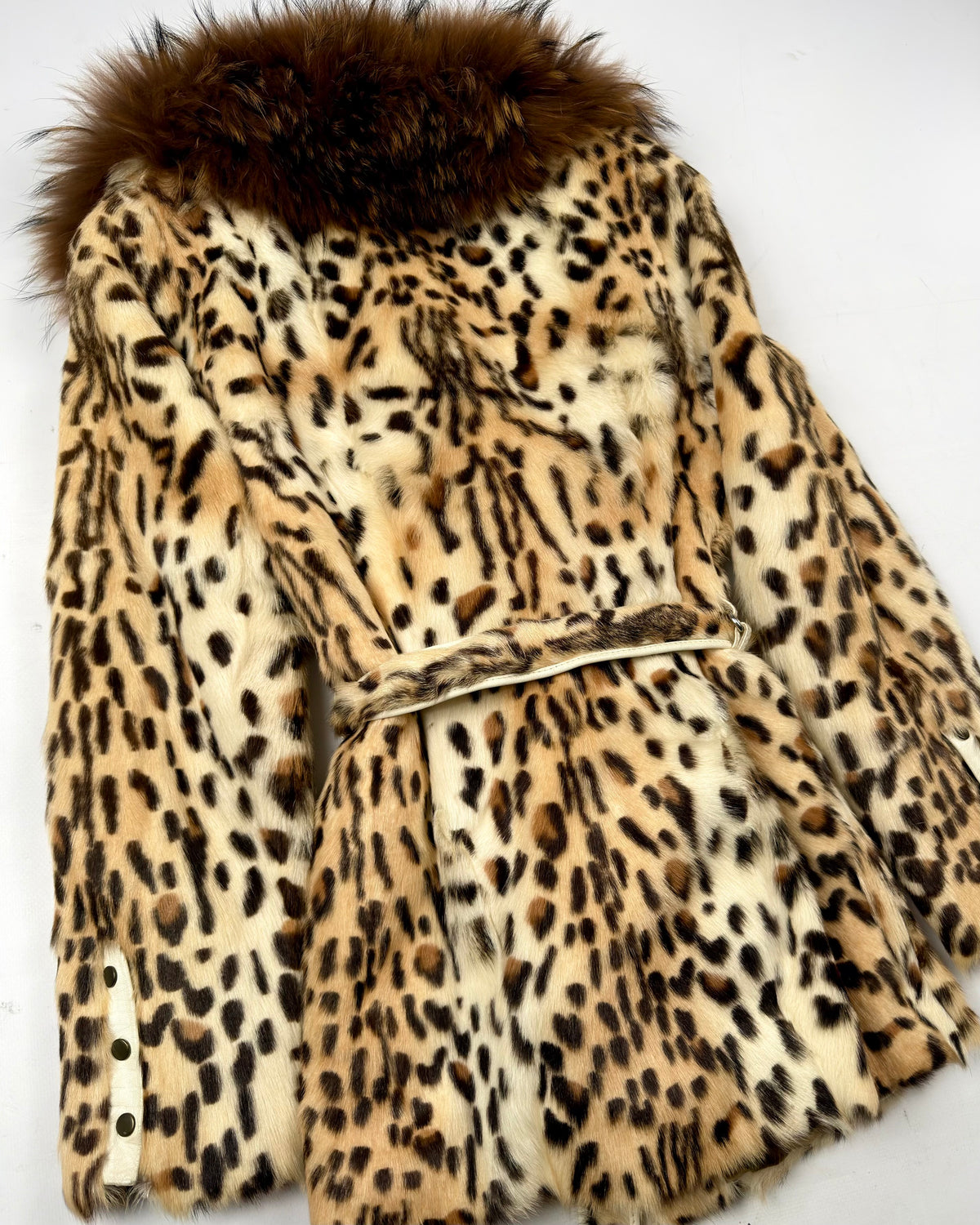Vintage Fur Leopard Print Jacket — S/M
