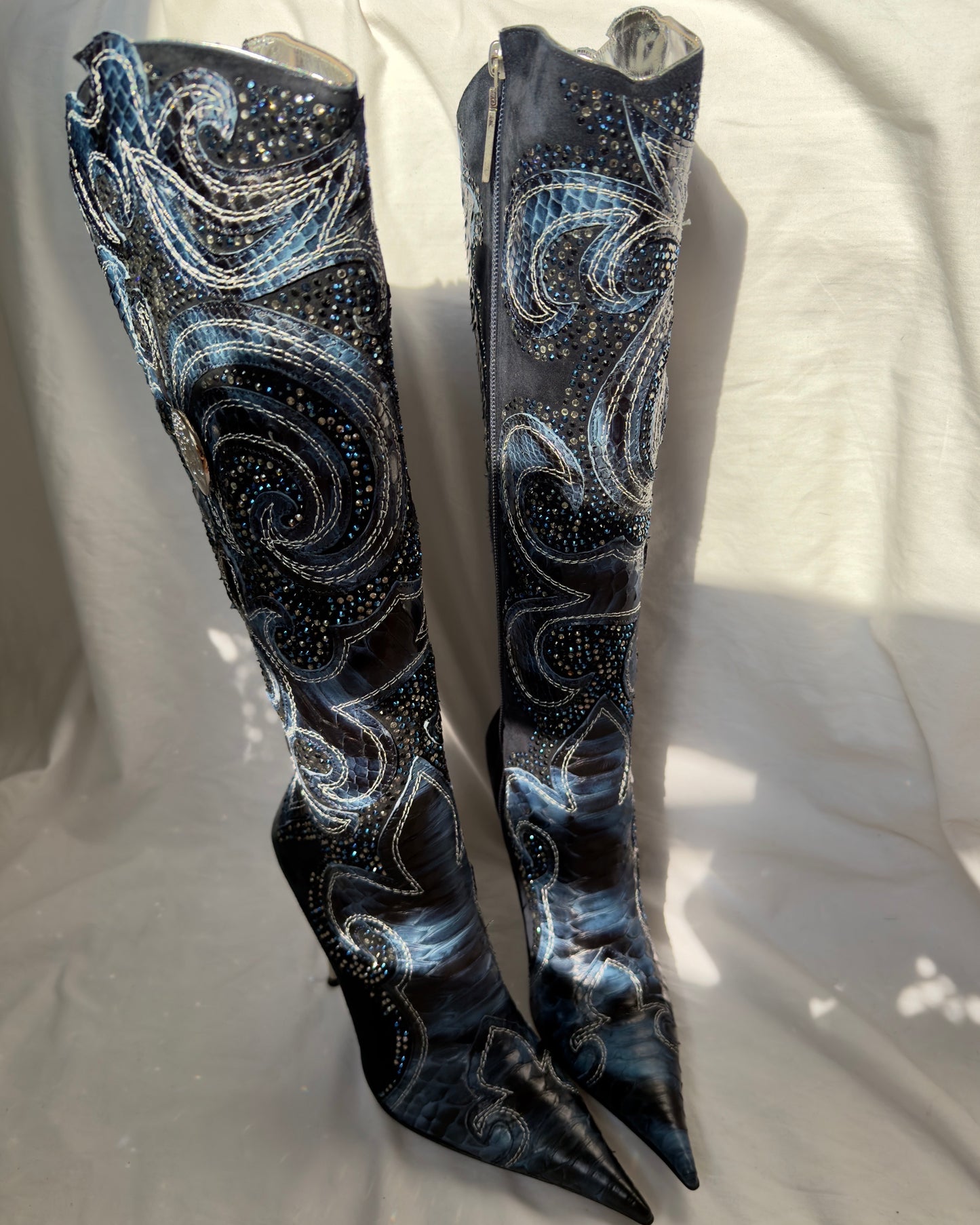 Hamlet Couture Italian Python Boots