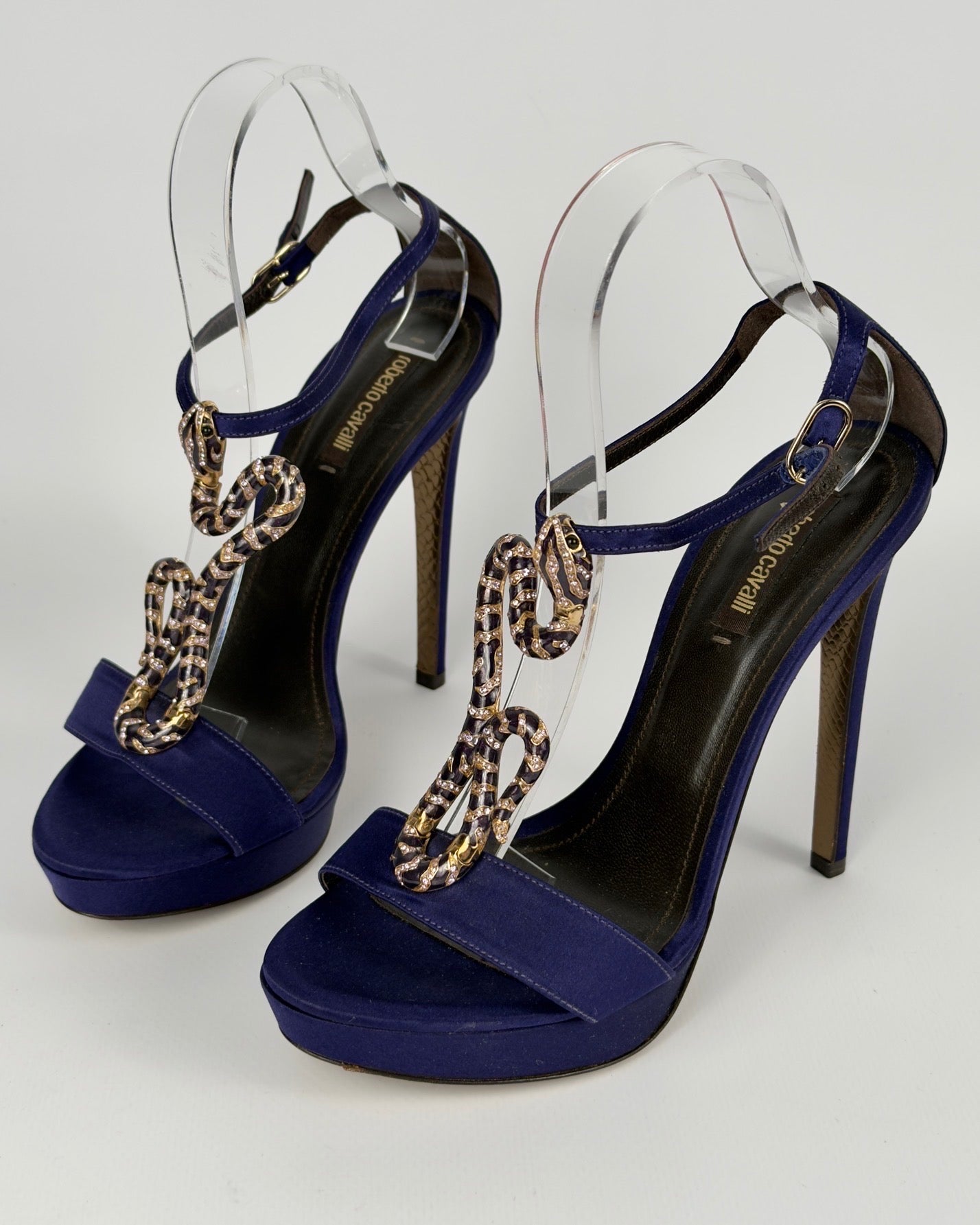 Roberto Cavalli Snake Heels — 38