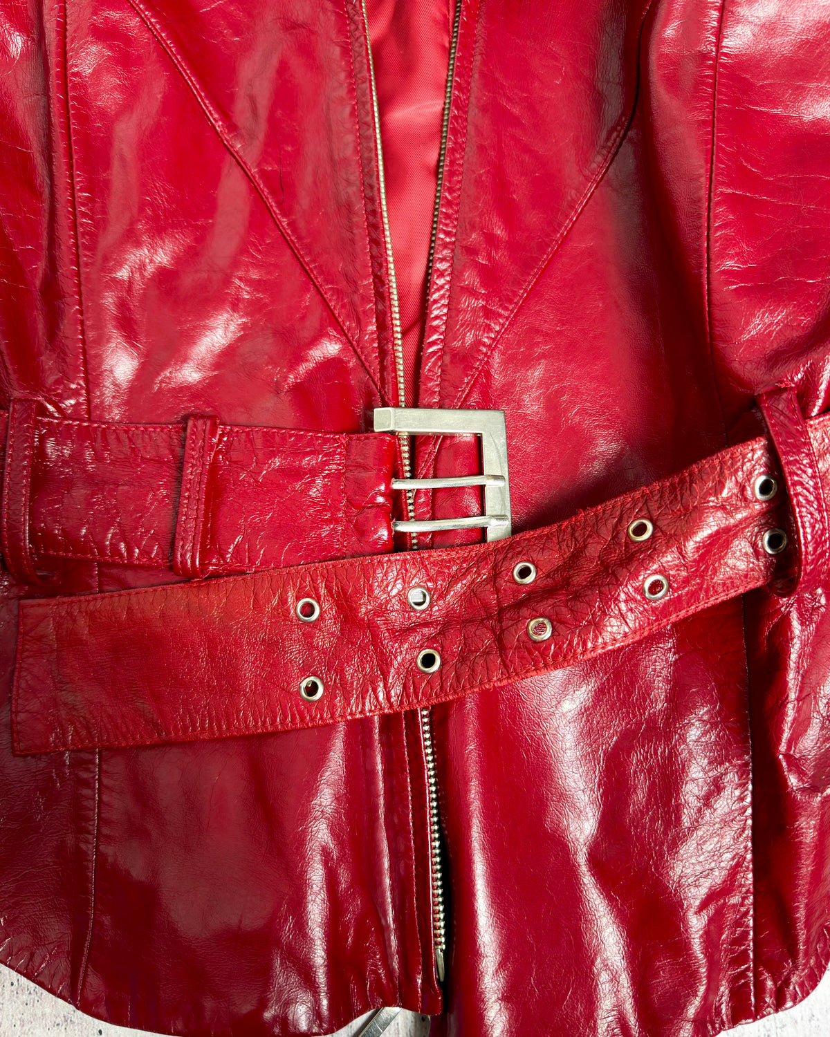 Vintage Fur Leather Jacket — M