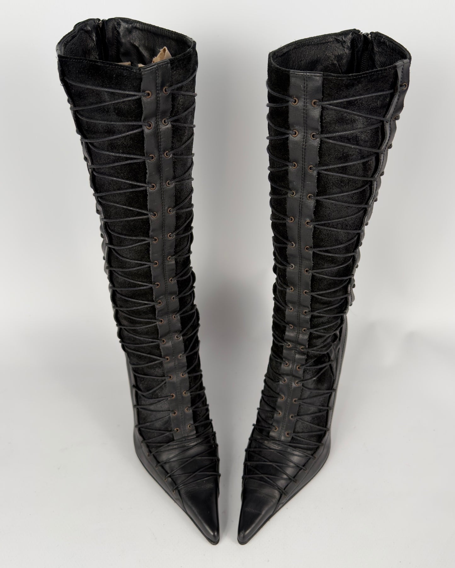 El Dante’s Couture Vintage Corset Lacing Boots — 38