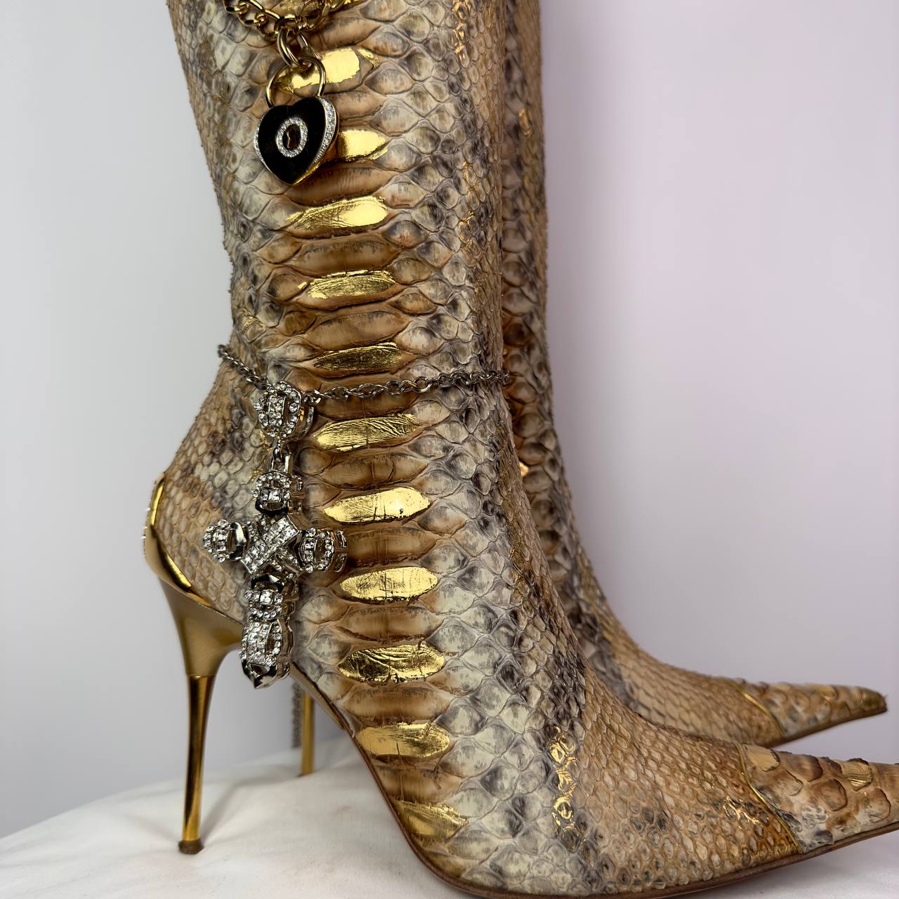 Hamlet Couture Python Leather Boots