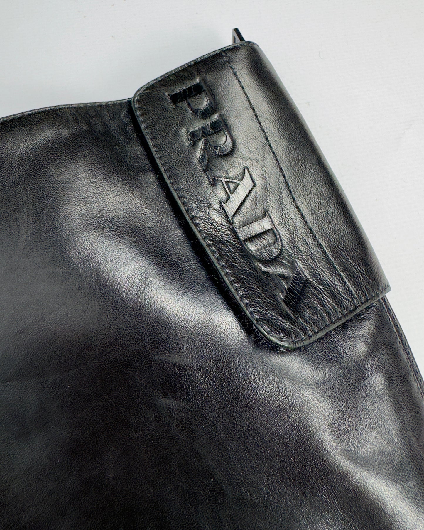 Prada AW99 Vintage Linea Rossa Leather Sport Boots 38.5/39.5