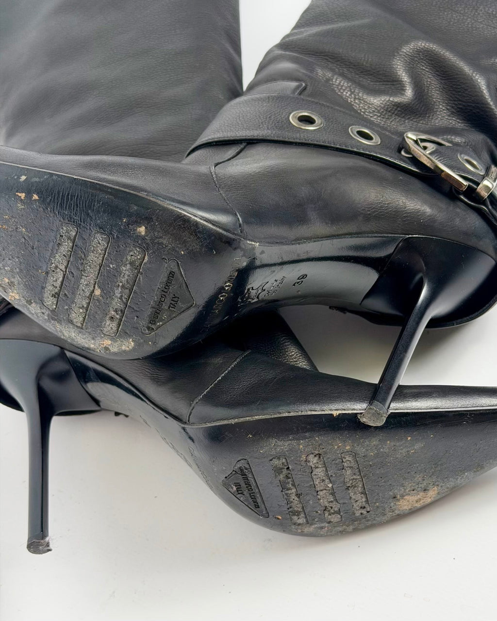 Gianmarco Lorenzi Vintage Buckle Boots — 40