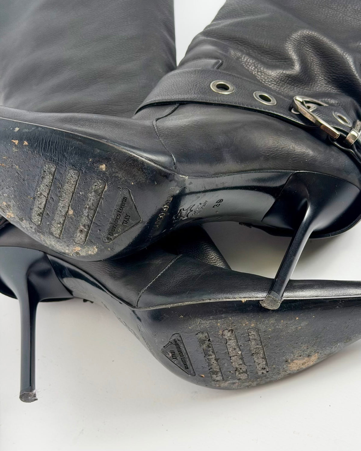 Gianmarco Lorenzi Vintage Buckle Boots — 39