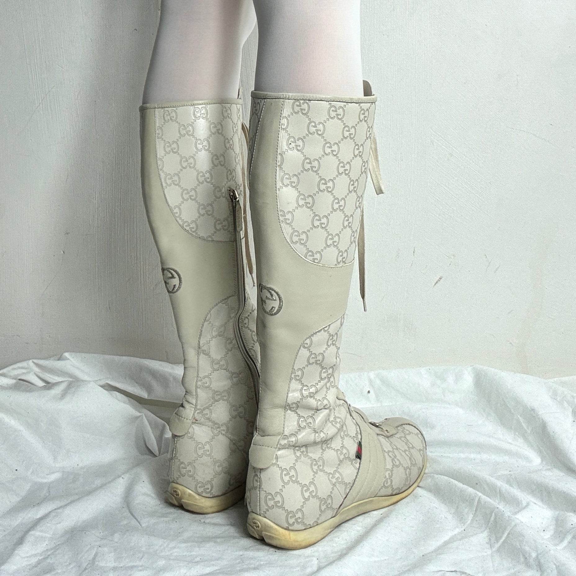 Ladies Boots Gucci Monogram Boots Price GUCCI Knee-high Boots GG