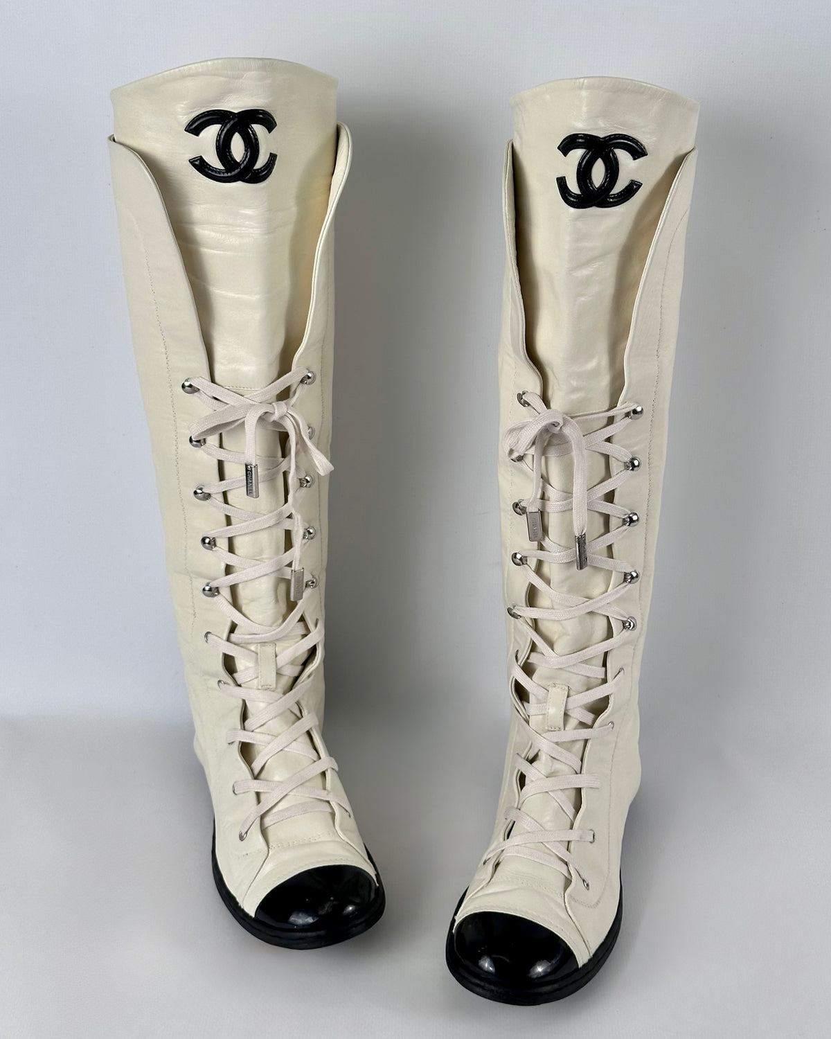 Chanel Vintage Leather Boots — 38