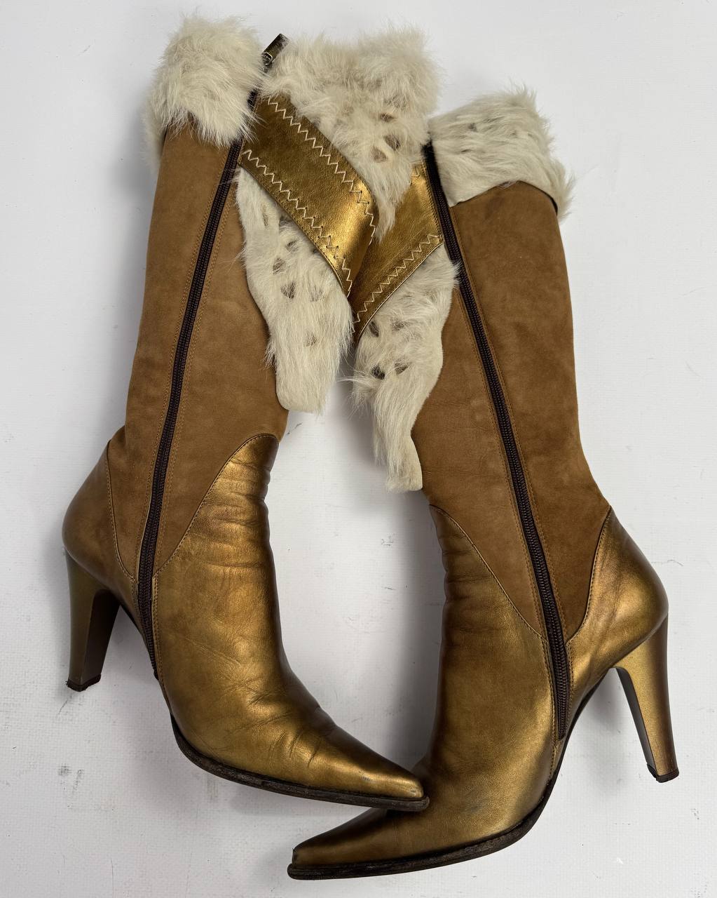 Vintage Italian Winter Fur Boots — 37/37.5