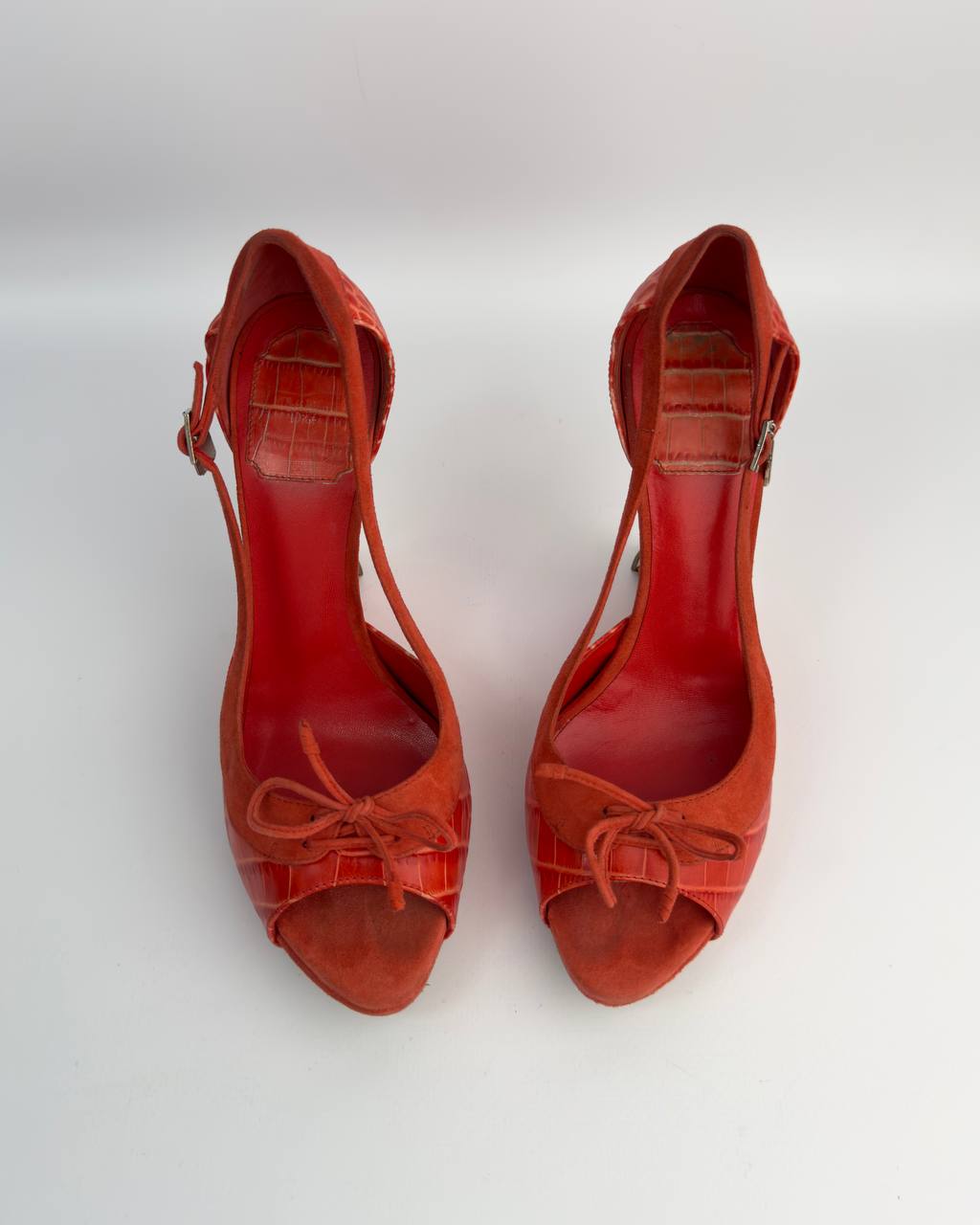 Dior Vintage Snake Wedge Heels — 38.5