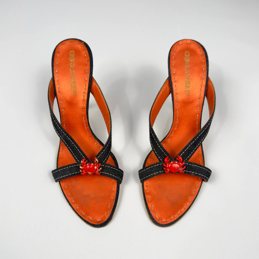 Dsquared2 2005 Crab Denim Heels — 39