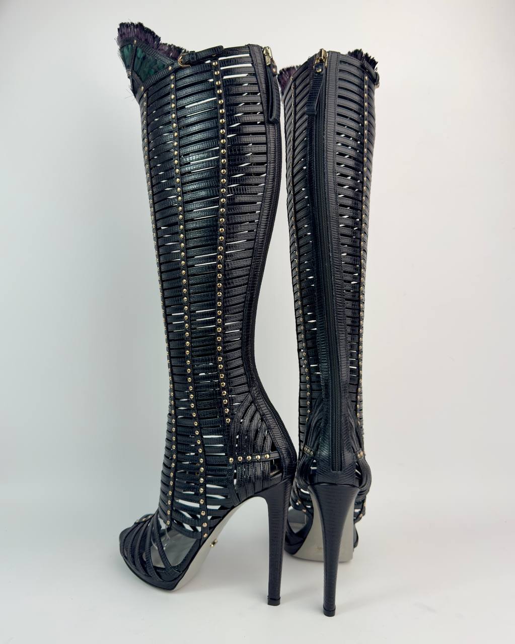 Sergio Rossi Gladiator Heel Boots — 38/39