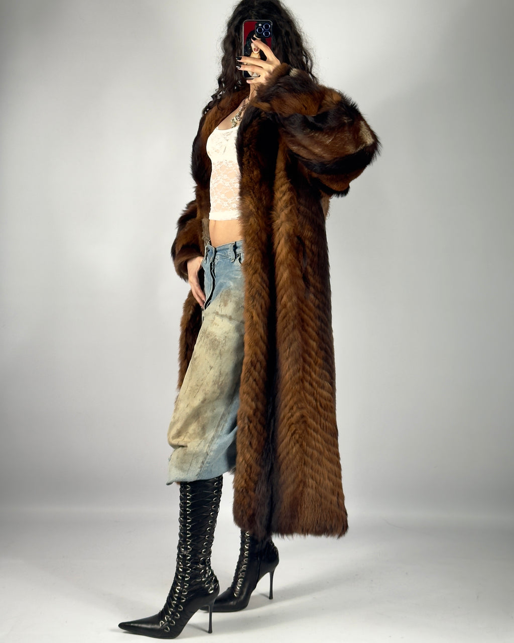 Vintage Fluffy Fur Coat — S/L