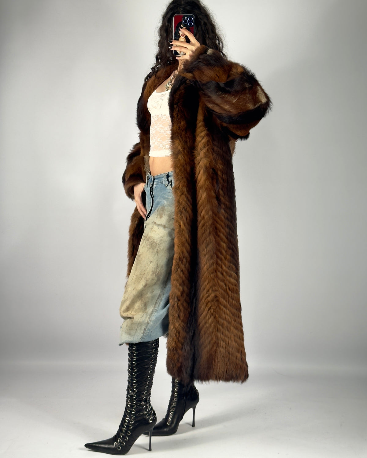 Vintage Fluffy Fur Coat — S/L