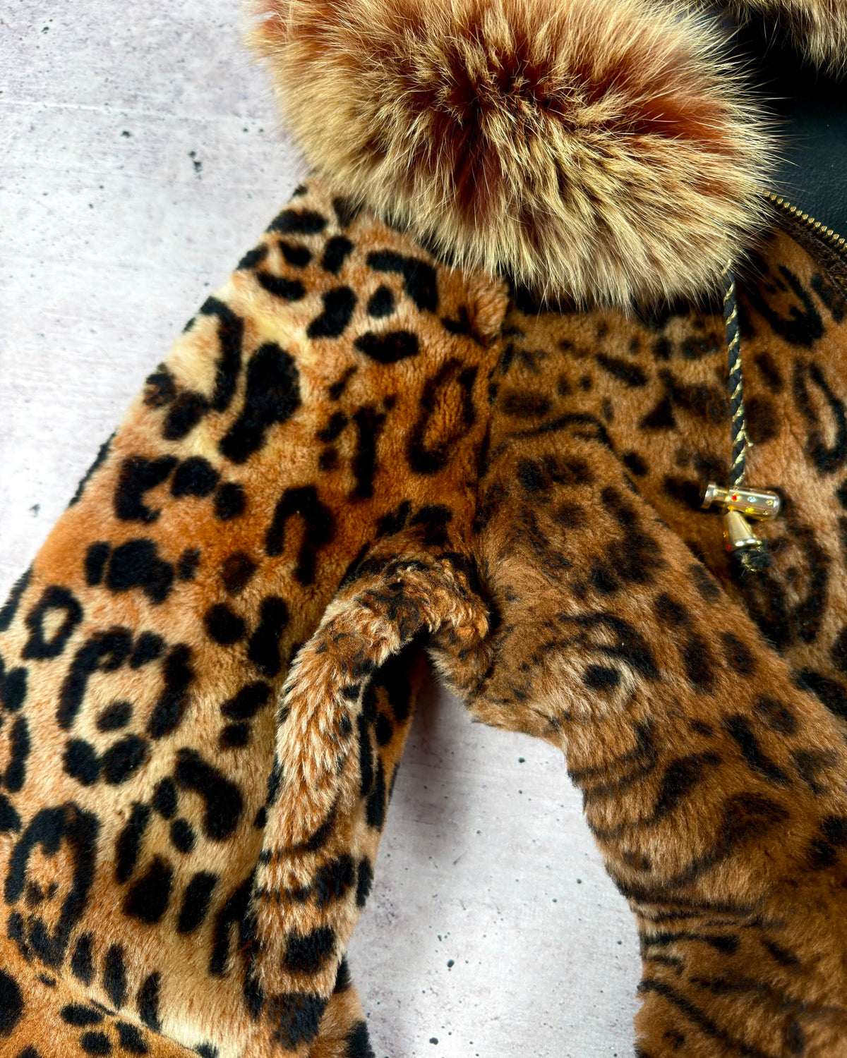 Vintage “Tiget Print” Fur Jacket — S/M
