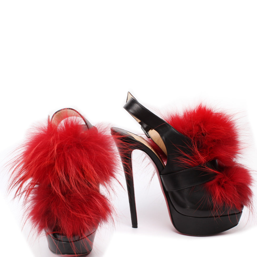 Christian Louboutin F/W2011 Splash Fur Heels — 38