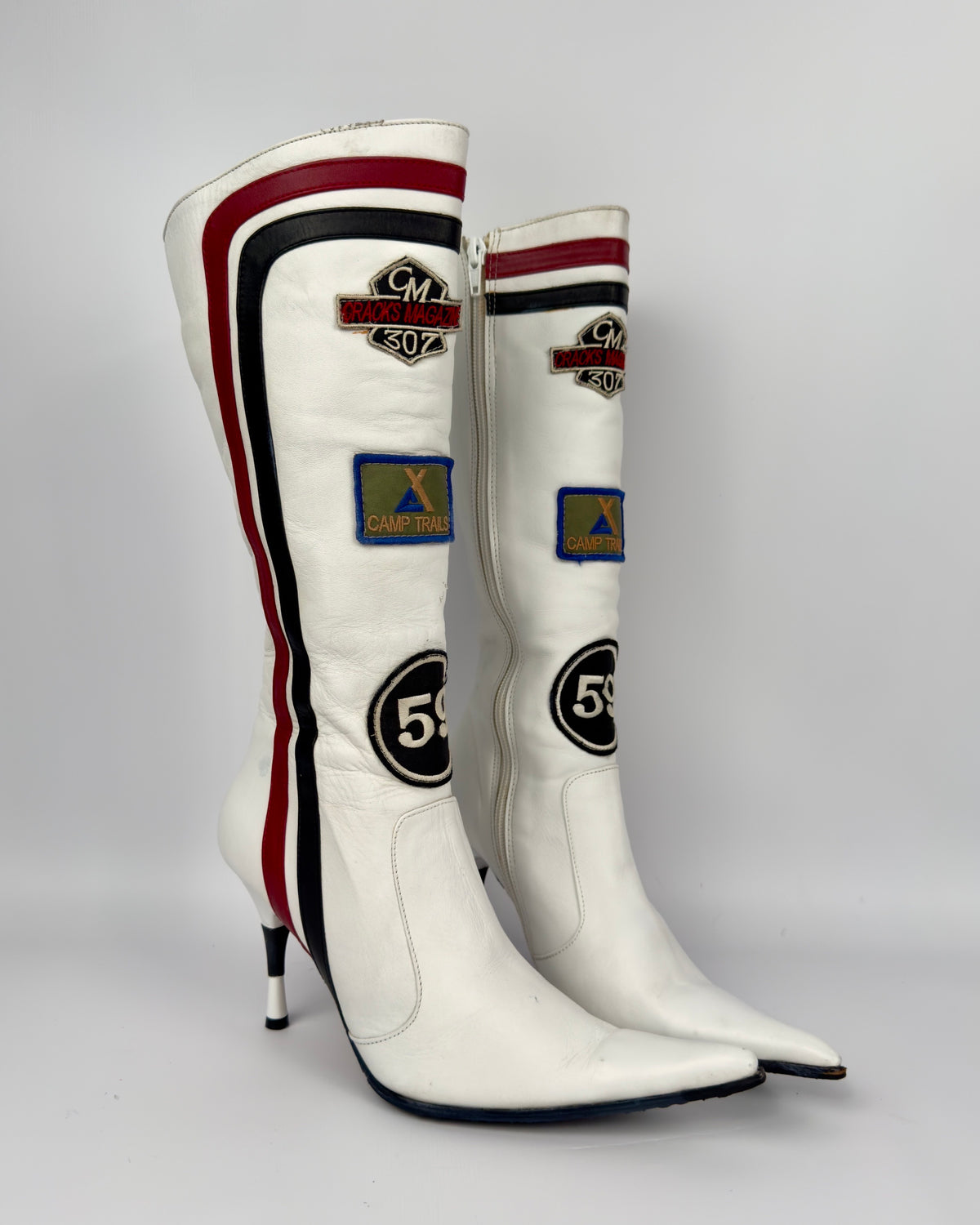 Vintage Italian Racing Boots — 38