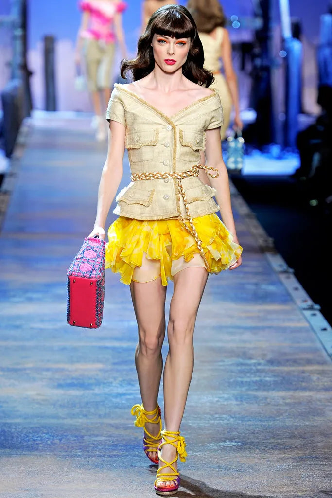 Christian Dior by Galliano SS2011 Silk Chiffon Set — Blouse + Ruffled Mini Skirt