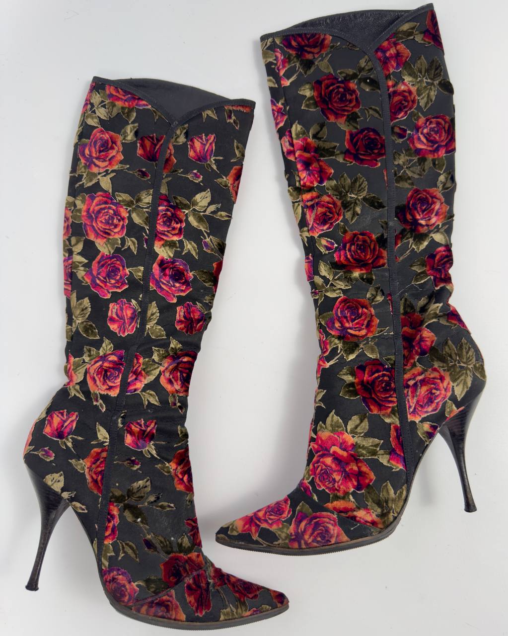Casadei Vintage Roses Boots — 39
