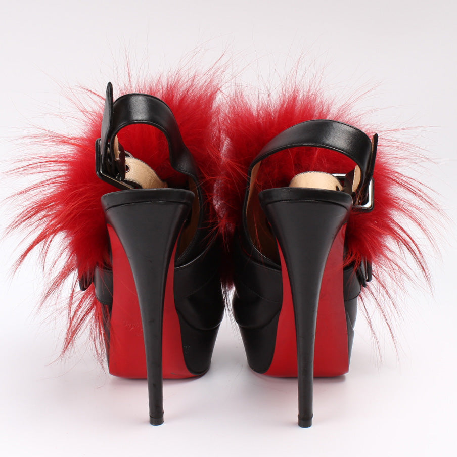Christian Louboutin F/W2011 Splash Fur Heels — 38