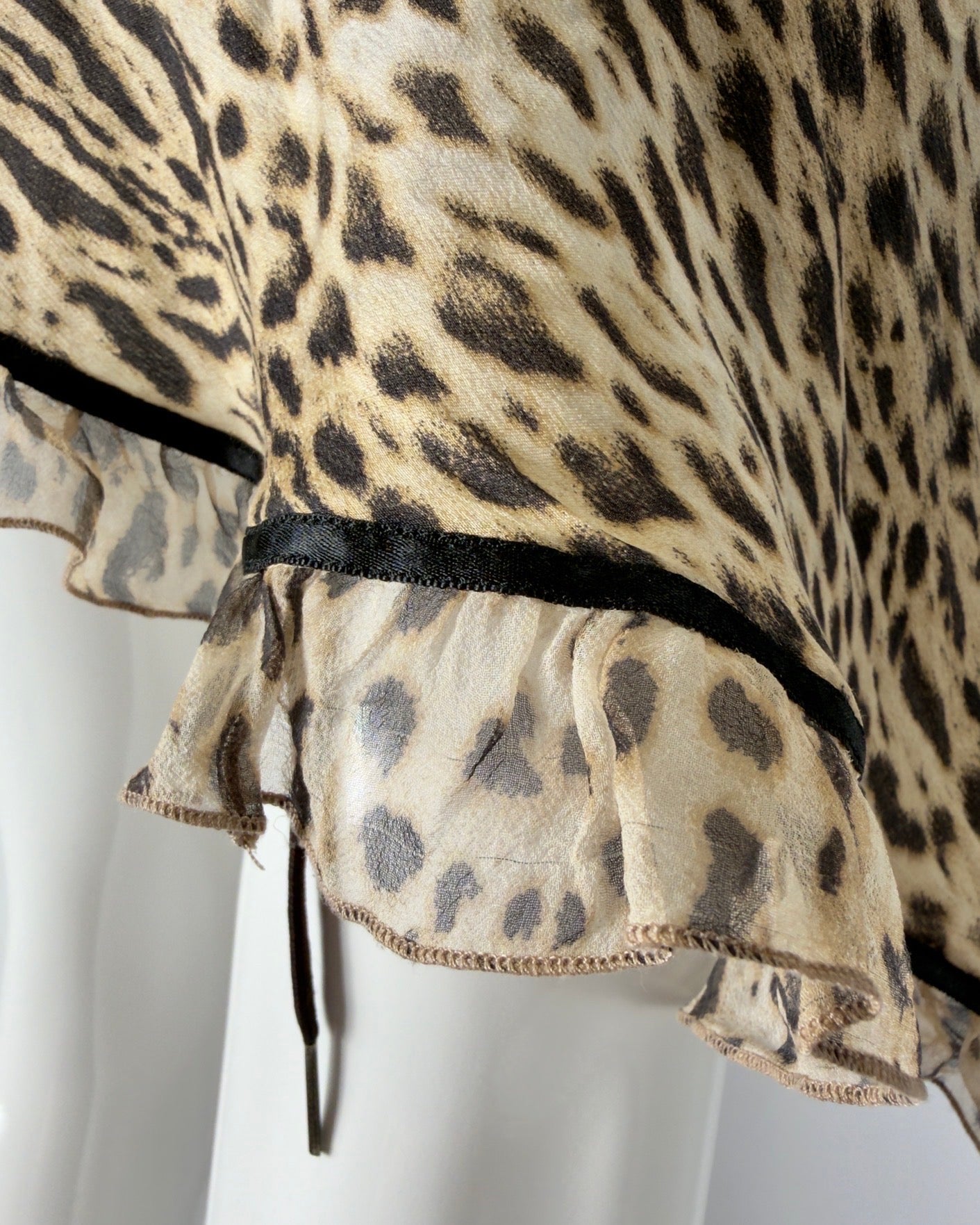 Roberto Cavalli early 2000s Leopard Silk Mini Dress