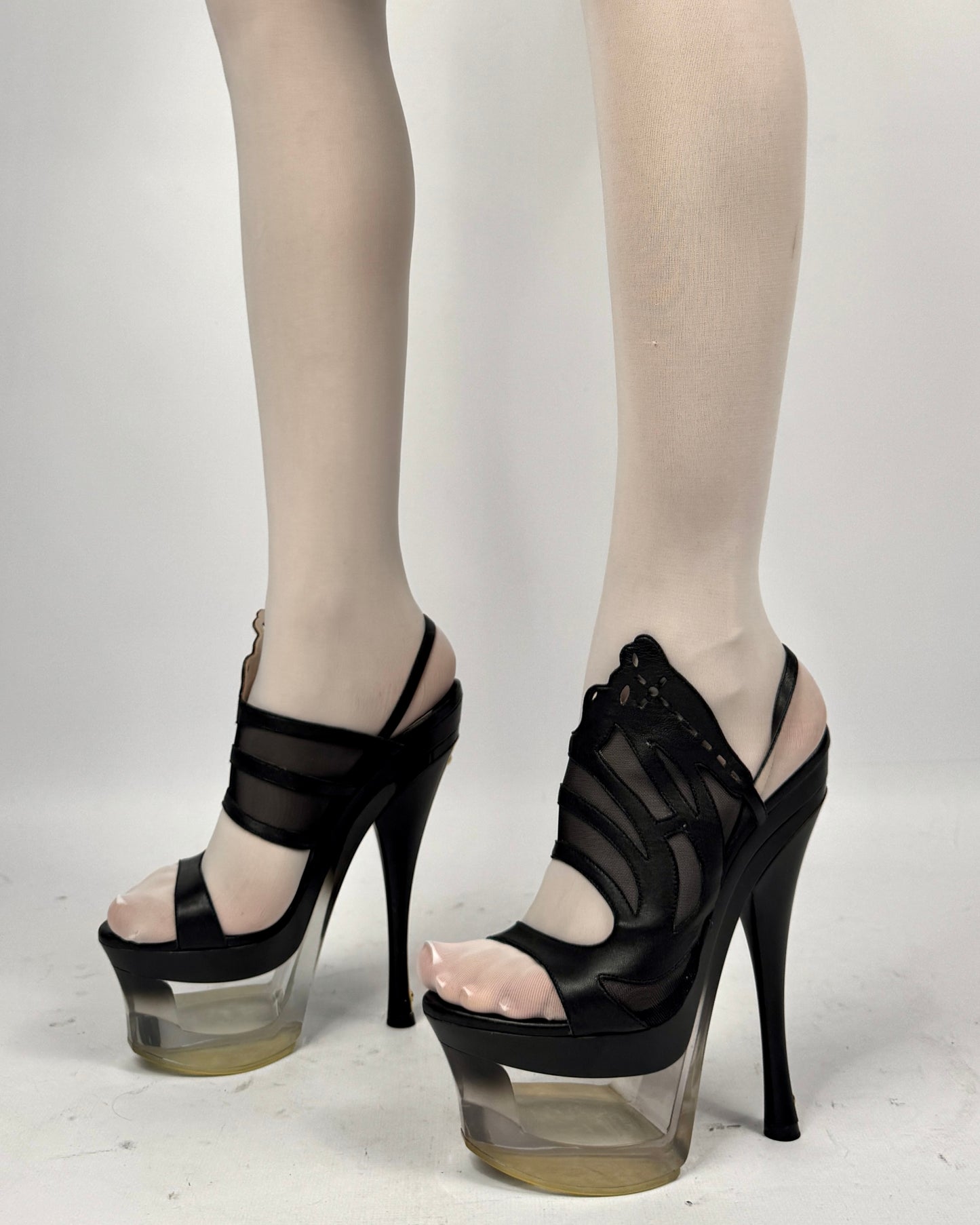 Versace S/S 2012 Runway Lucite Platform Heels — 38/38.5