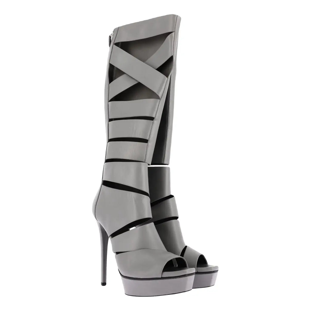 Gucci SS2010 Helena Runway Cut Out Gladiator Boots — 37