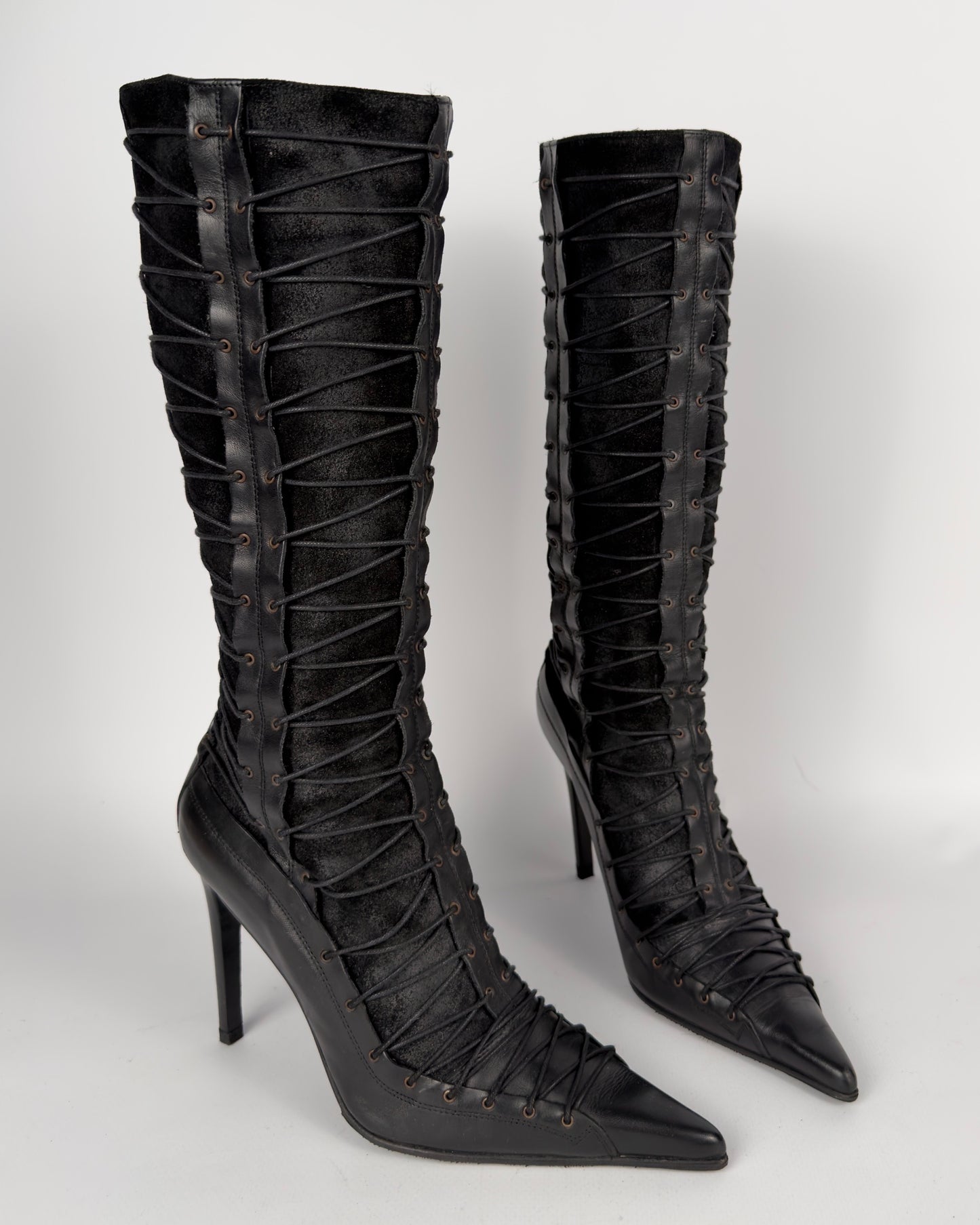El Dante’s Couture Vintage Corset Lacing Boots — 38