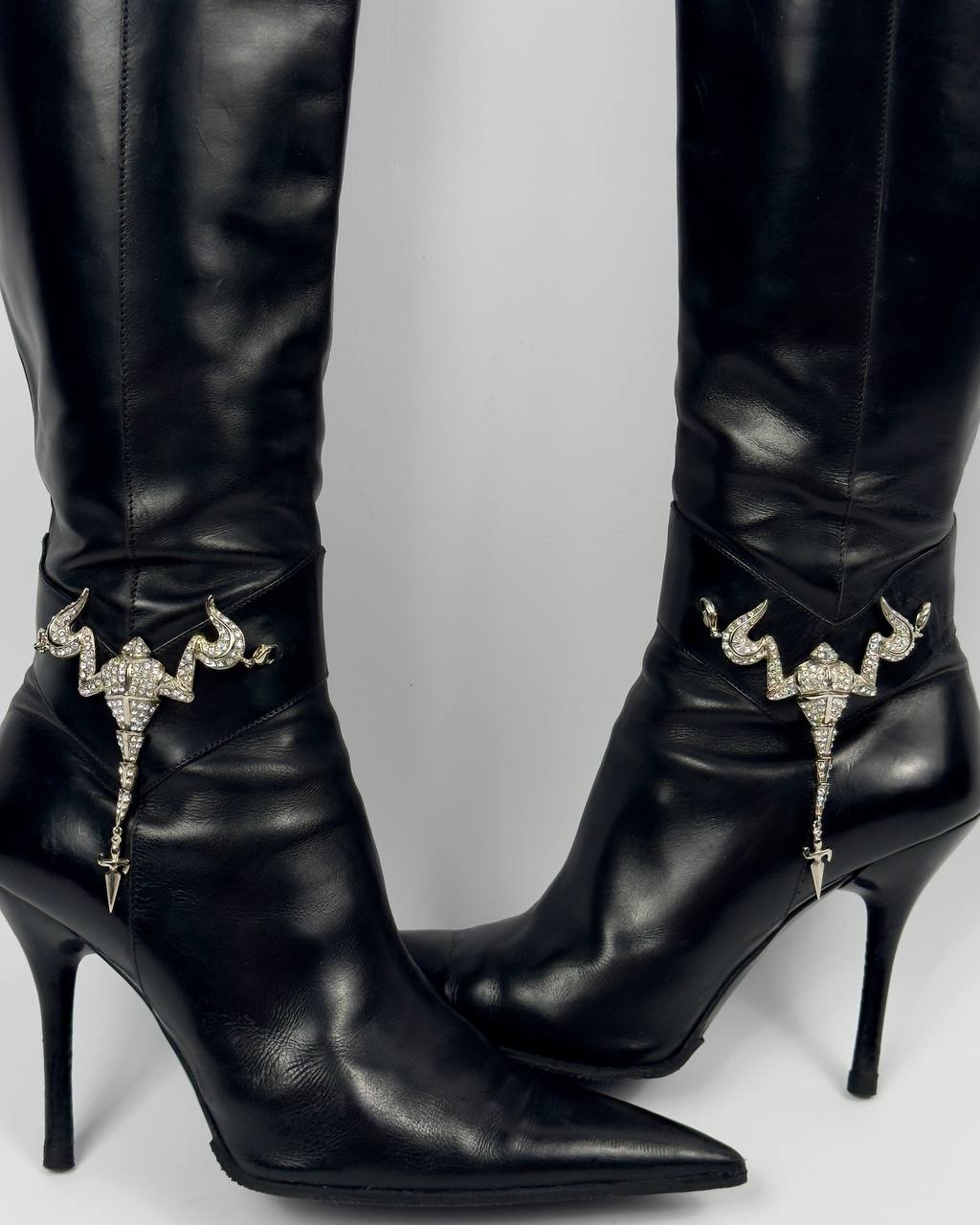 Cesare Paciotti Vintage Italian Scorpion Leather Boots — 37
