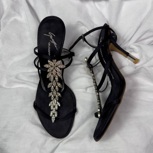 Giuseppe Zanotti Vintage Gem Flower Heels — 38.5
