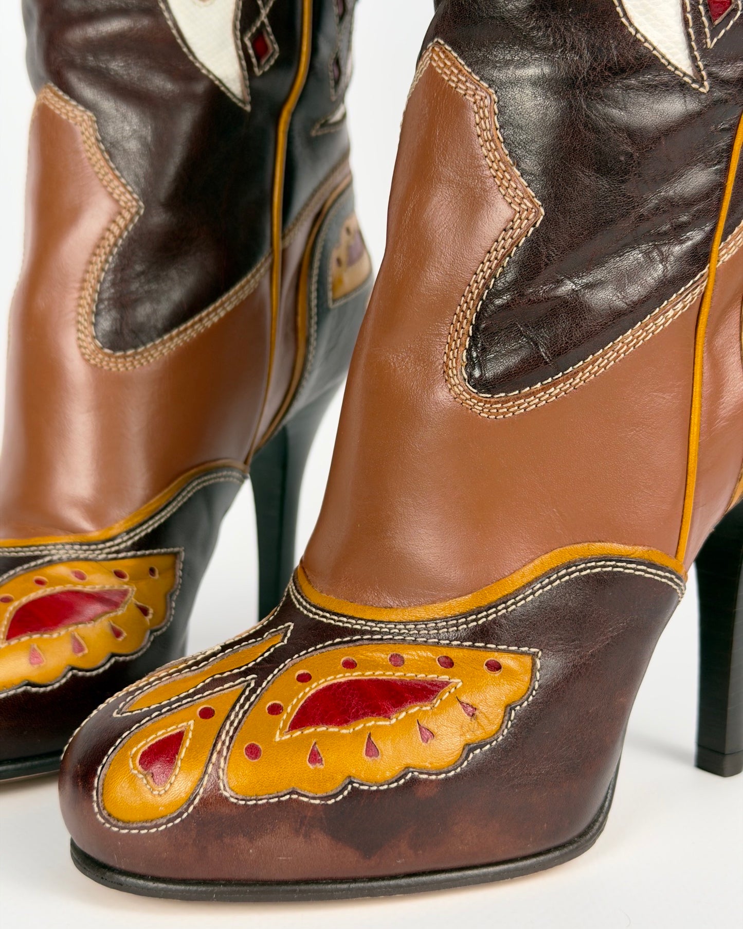 D&G SS04 Cowboy Butterfly Boots — 37