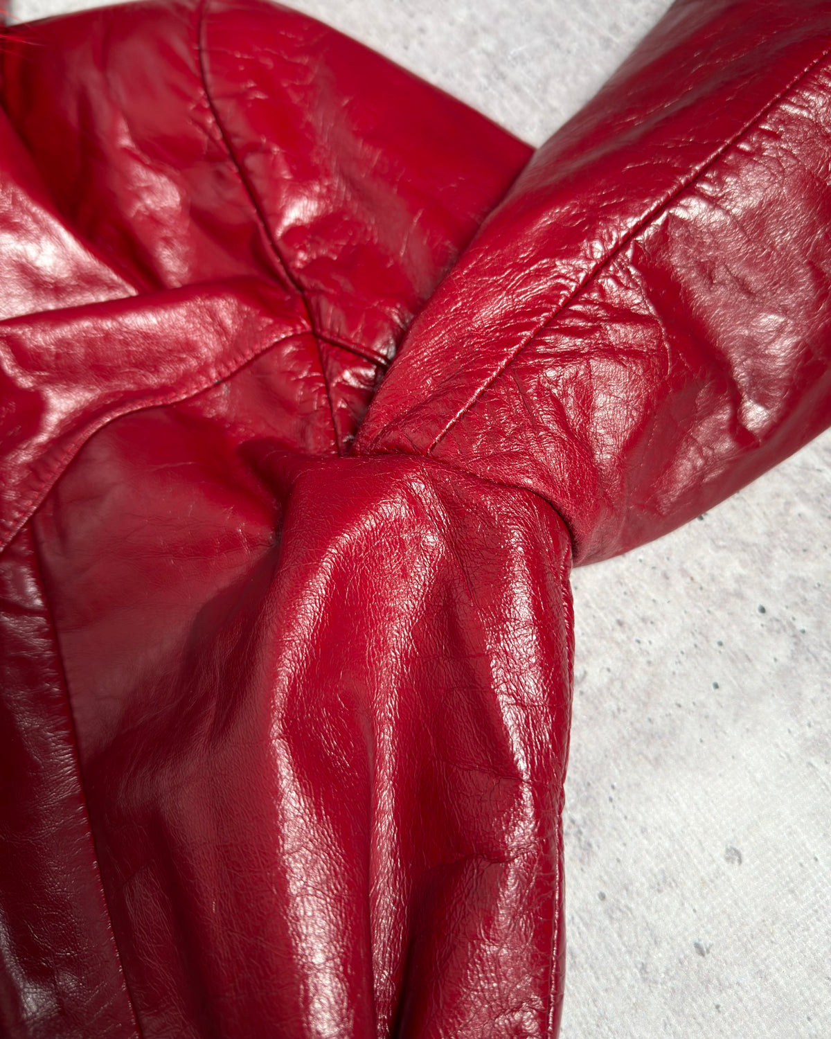 Vintage Fur Leather Jacket — M