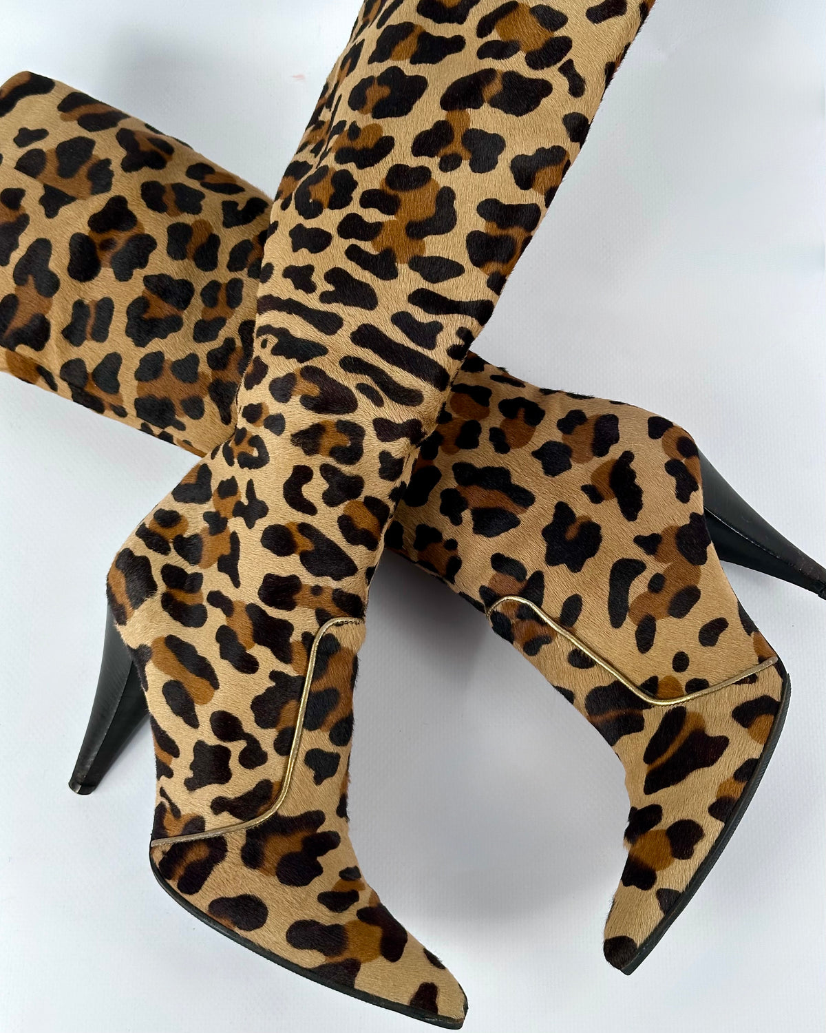 Casadei Pony-hair Vintage Boots — 37