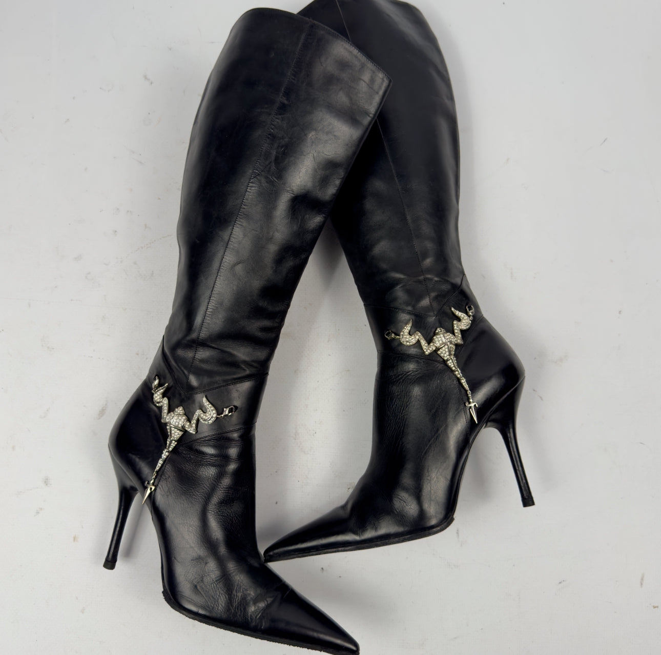 Cesare Paciotti Vintage Italian Scorpion Leather Boots — 37