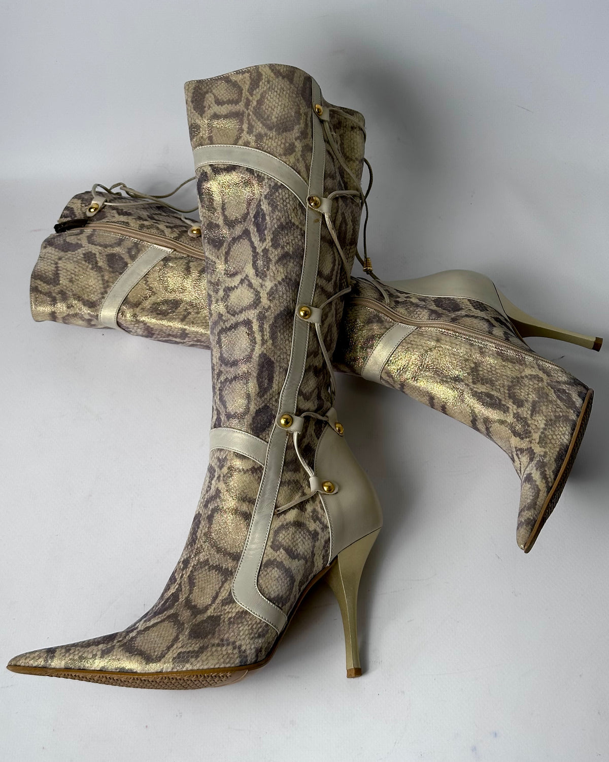 Vintage Lace Up Boots — 38
